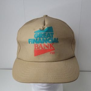 Great Financial Bank Louisville Kentucky Snapback Hat Baseball Cap Advertising